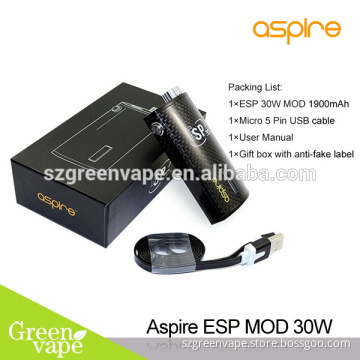Aspire ESP!! 2015 Most Popular Ecig MOD Box Aspire ESP 30W output wattage from 5W to 30W